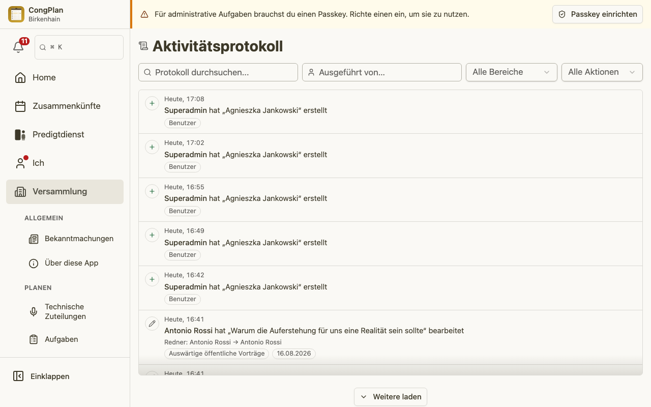 Was ein Eintrag enthält