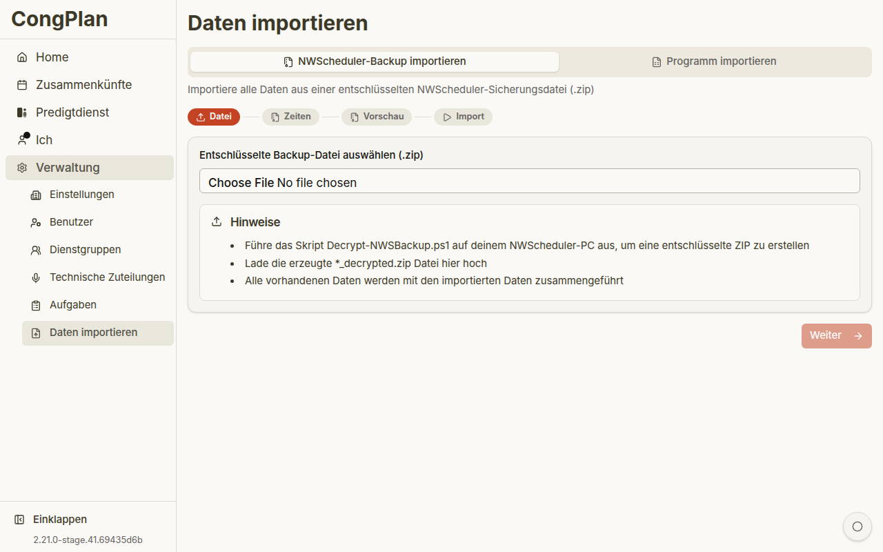 Datenimport