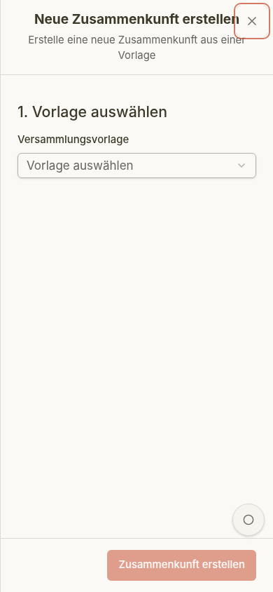 Zusammenkunft erstellen auf dem Handy
