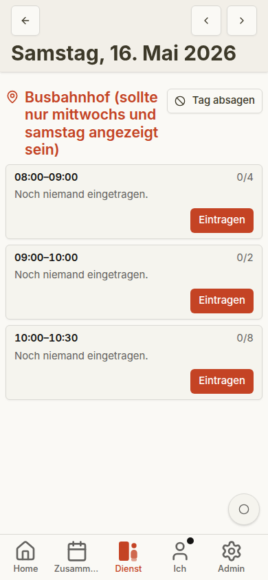 Thomas öffentliches Zeugnisgeben auf dem Handy