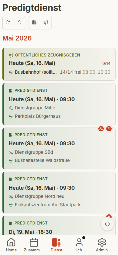 Stefan Predigtdienst auf dem Handy
