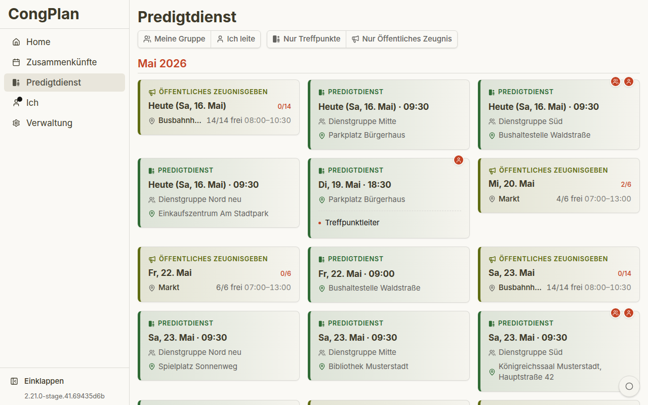 Predigtdiensttreffen