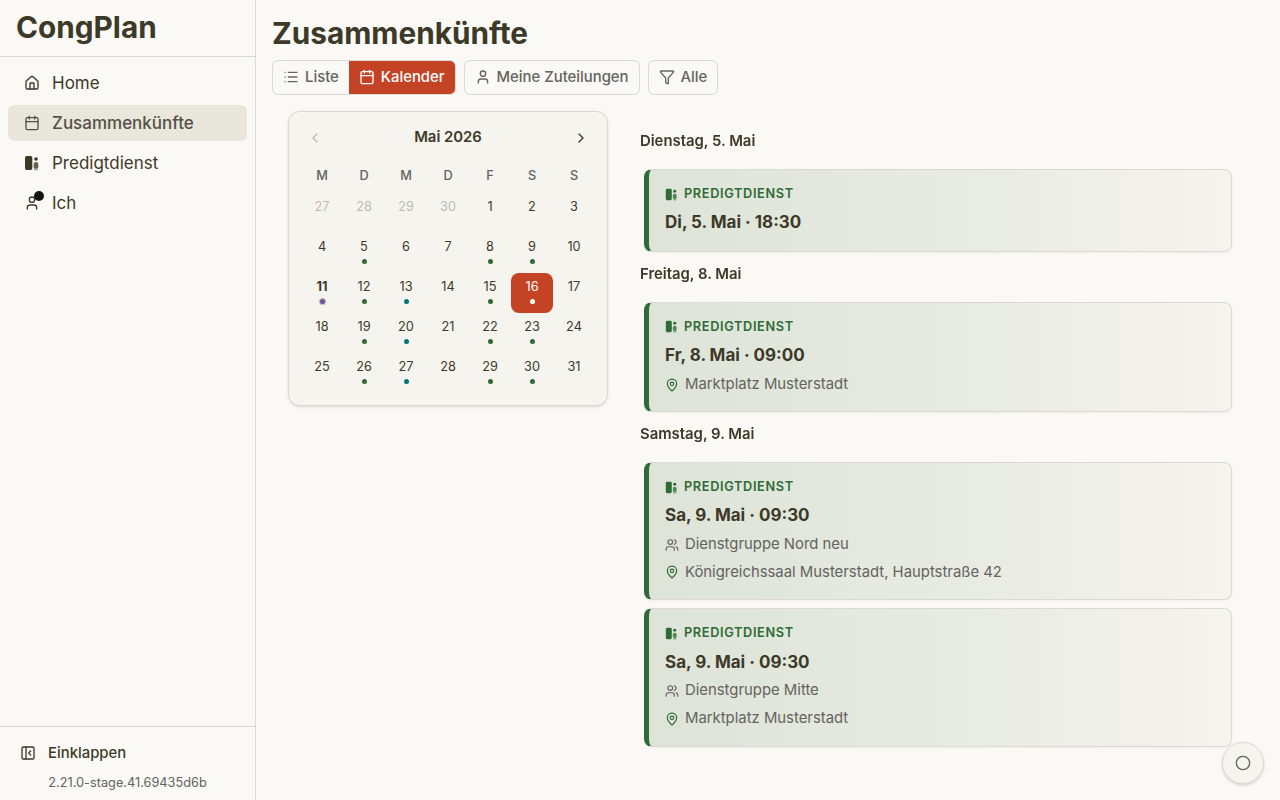 Kalenderansicht