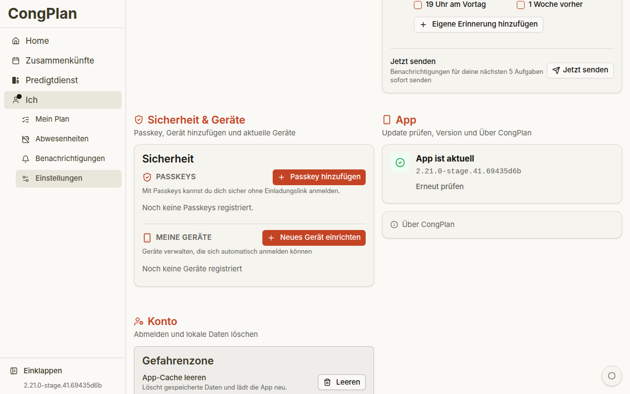 Sicherheitseinstellungen