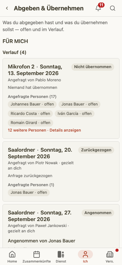 Deine Seite Abgeben & Übernehmen