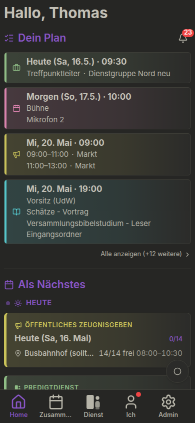 Homepage: German, Dark, Violet