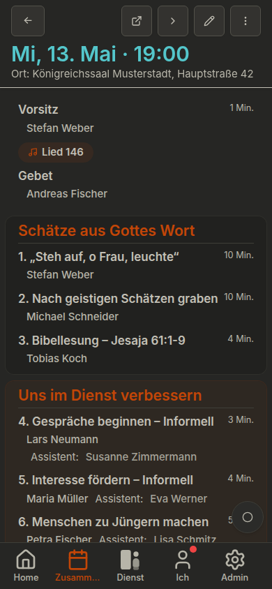 Meeting detail: German, Dark, Orange
