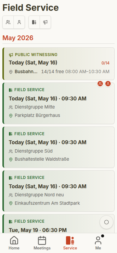 Lisa field service on mobile