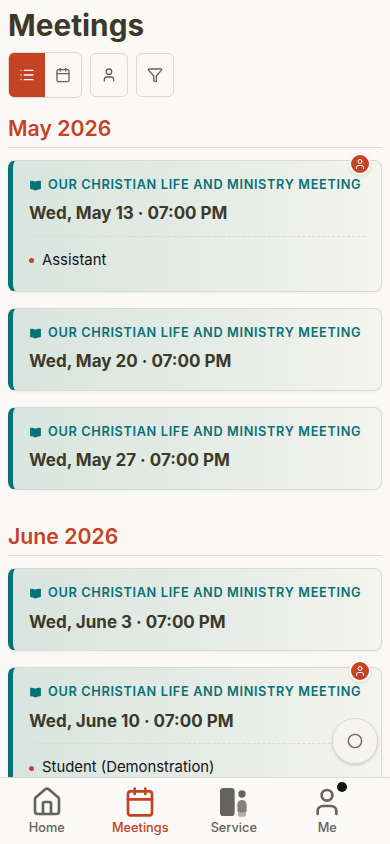 Meetings on mobile