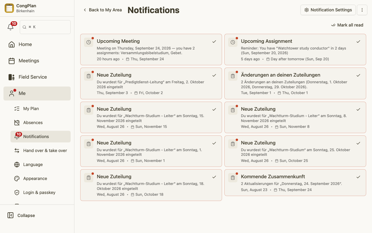 Notification Center