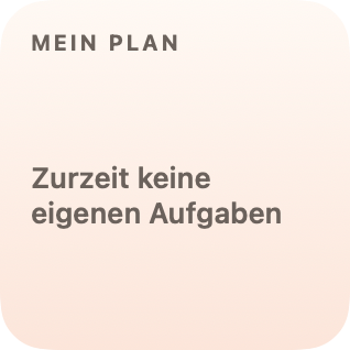 Widget «Mi plan» sin ninguna asignación propia