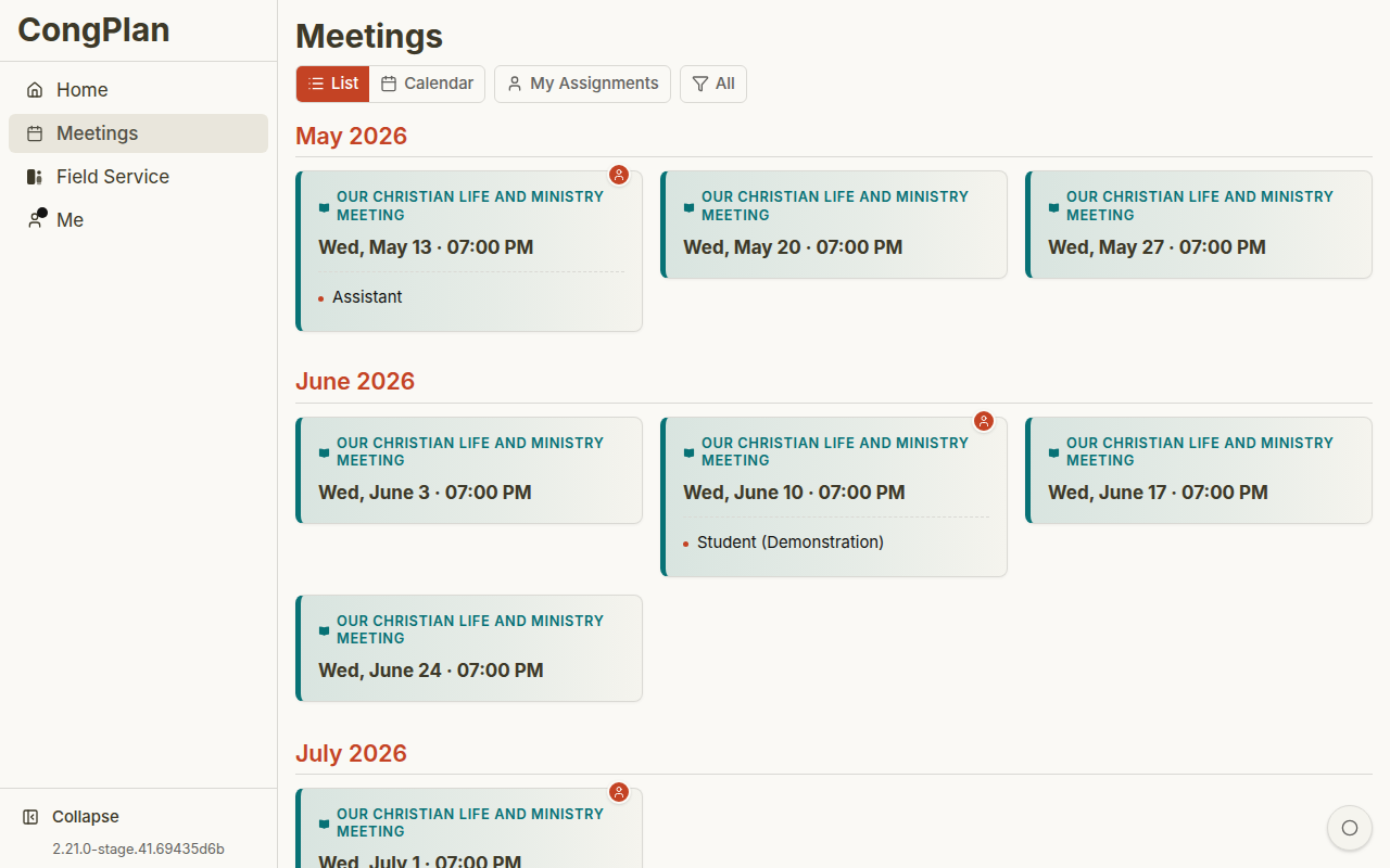 Meeting overview
