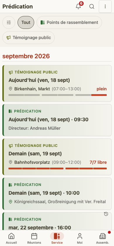 Prédication de l'ancien sur mobile
