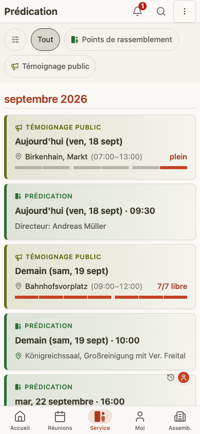Prédication du proclamateur sur mobile