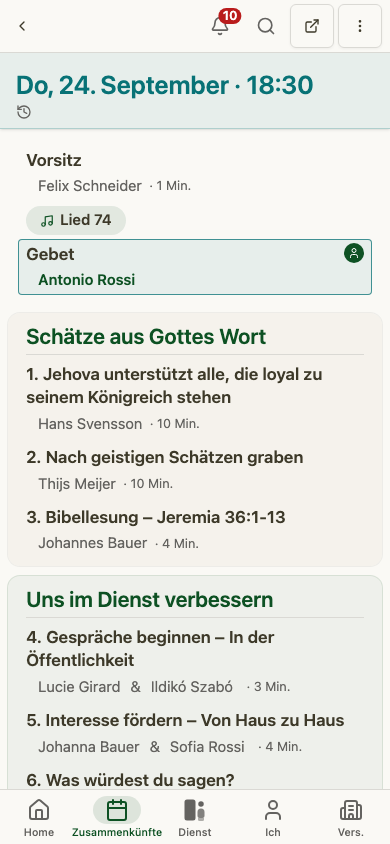 Vergaderingdetail: Duits, Licht, Groen