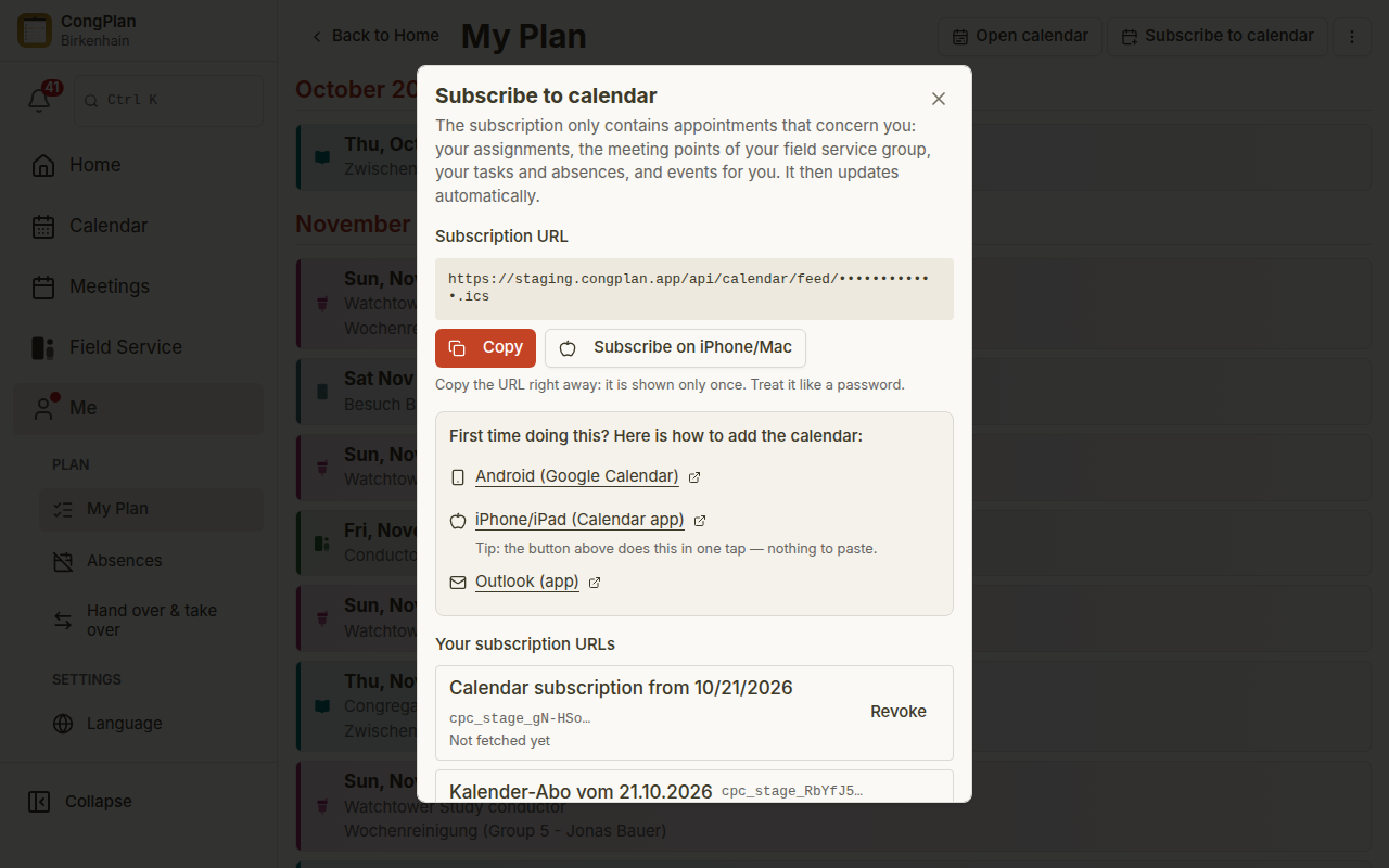 Agenda-abonnement
