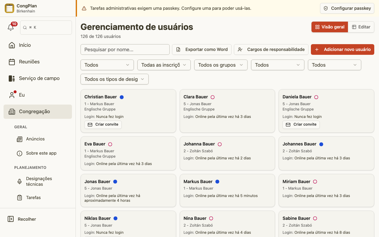 Edição de Usuário
