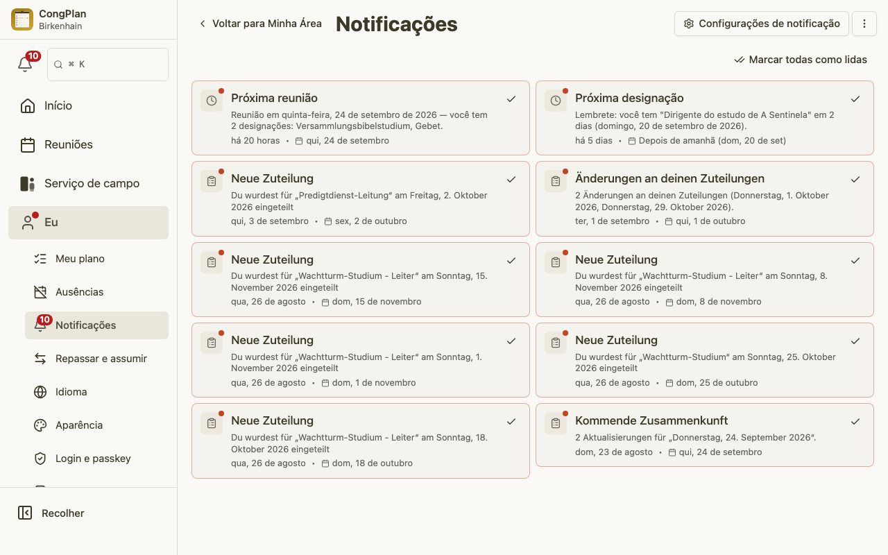 Central de Notificações