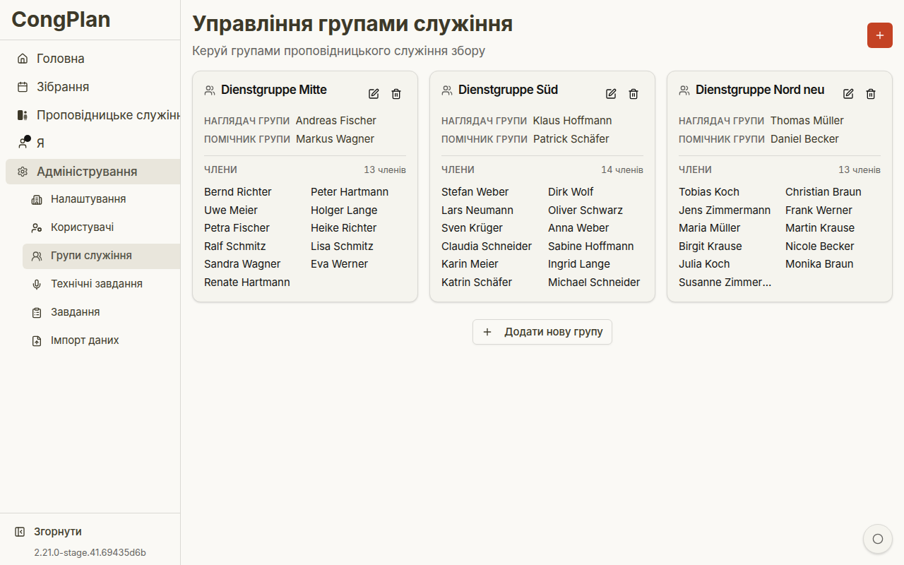 Групи служіння