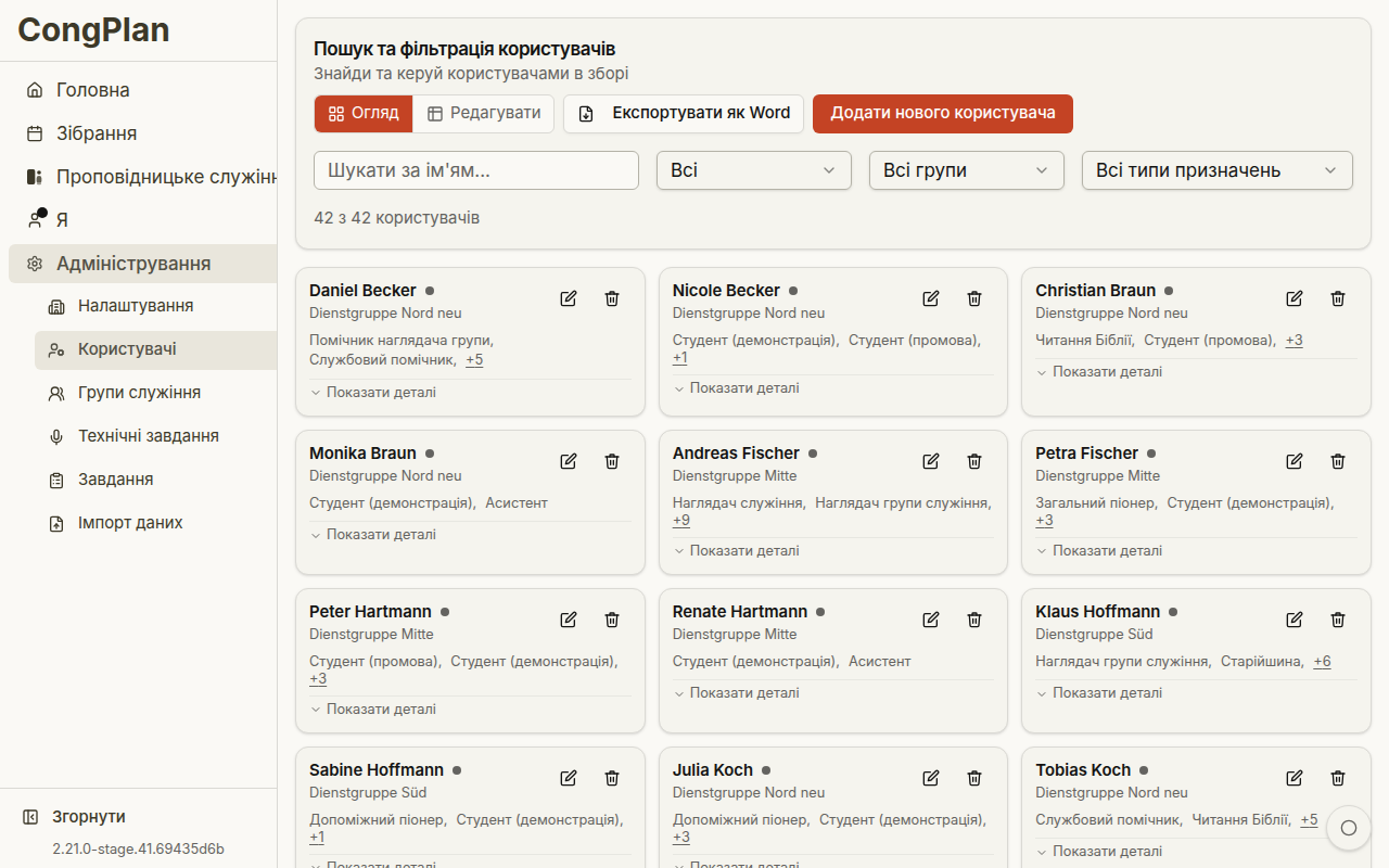 Керування користувачами